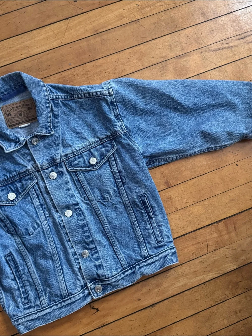 Kids Gap Denim Jacket, Vintage, Youth, Size M blue jean